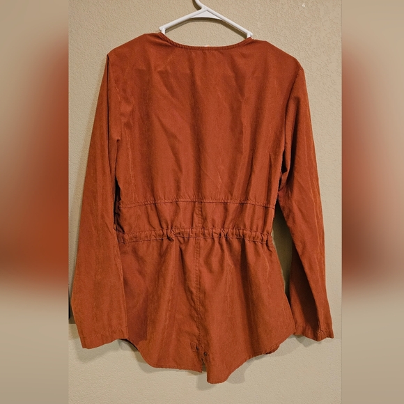 Maurices Rust Orange Drawstring Jacket - Picture 2 of 5